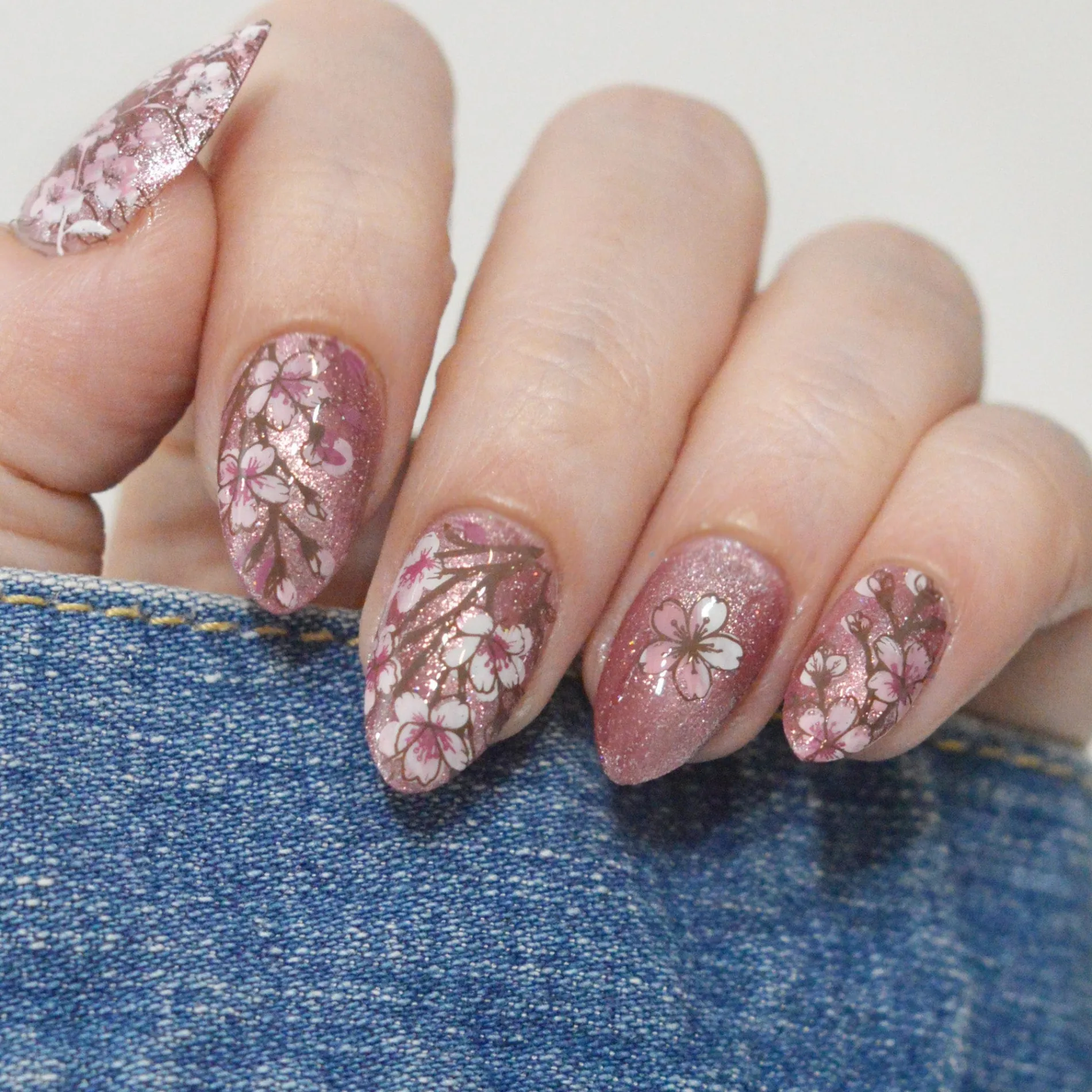 Sakura Showers (M663) - Nail Stamping Plate