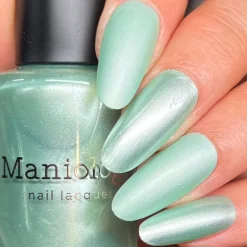 Satin Slumber: Fuzzy Slippers (P179) - Teal Smooth Metallic Nail Polish