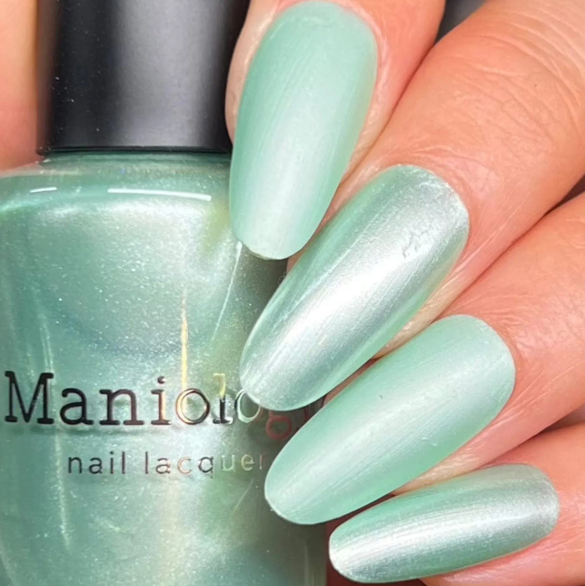 Satin Slumber: Fuzzy Slippers (P179) - Teal Smooth Metallic Nail Polish