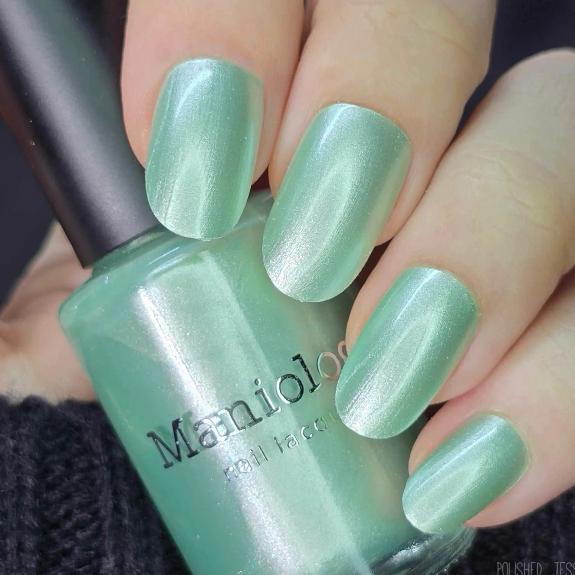 Satin Slumber: Fuzzy Slippers (P179) - Teal Smooth Metallic Nail Polish