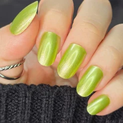 Satin Slumber: Velvet Eyemask (P180) - Green Smooth Metallic Nail Polish
