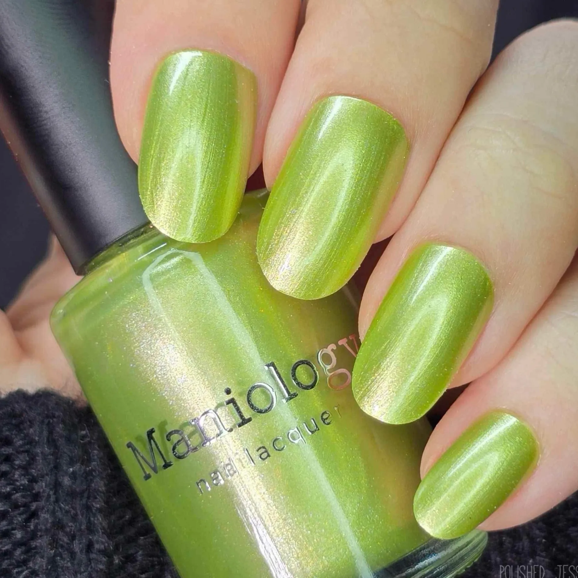 Satin Slumber: Velvet Eyemask (P180) - Green Smooth Metallic Nail Polish