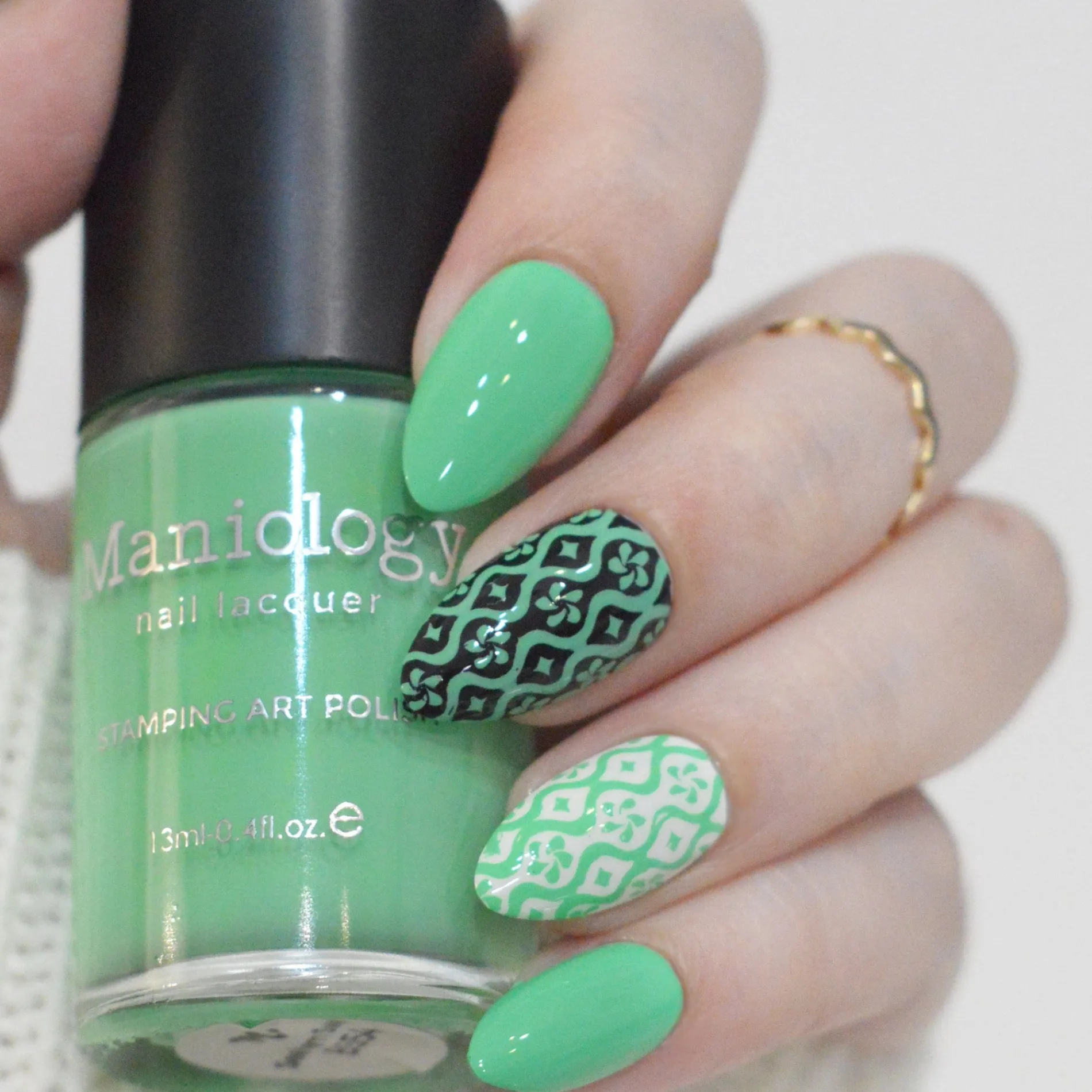 Seafoam Swell (B554) - Cream Teal Stamping Polish