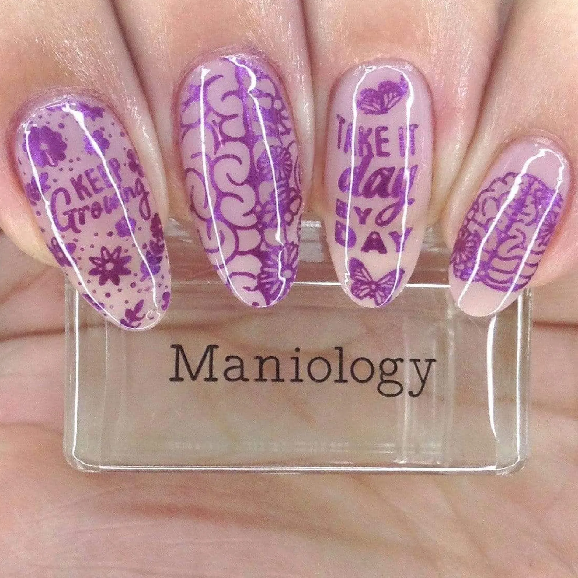 Serenity (B413) - Purple Silver Metallic Stamping Polish