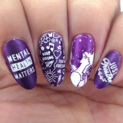 Serenity (B413) - Purple Silver Metallic Stamping Polish