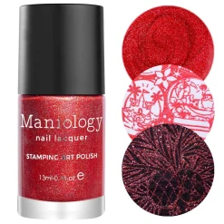 Shaka Santa ( B411 ) - Sand Red Stamping Polish