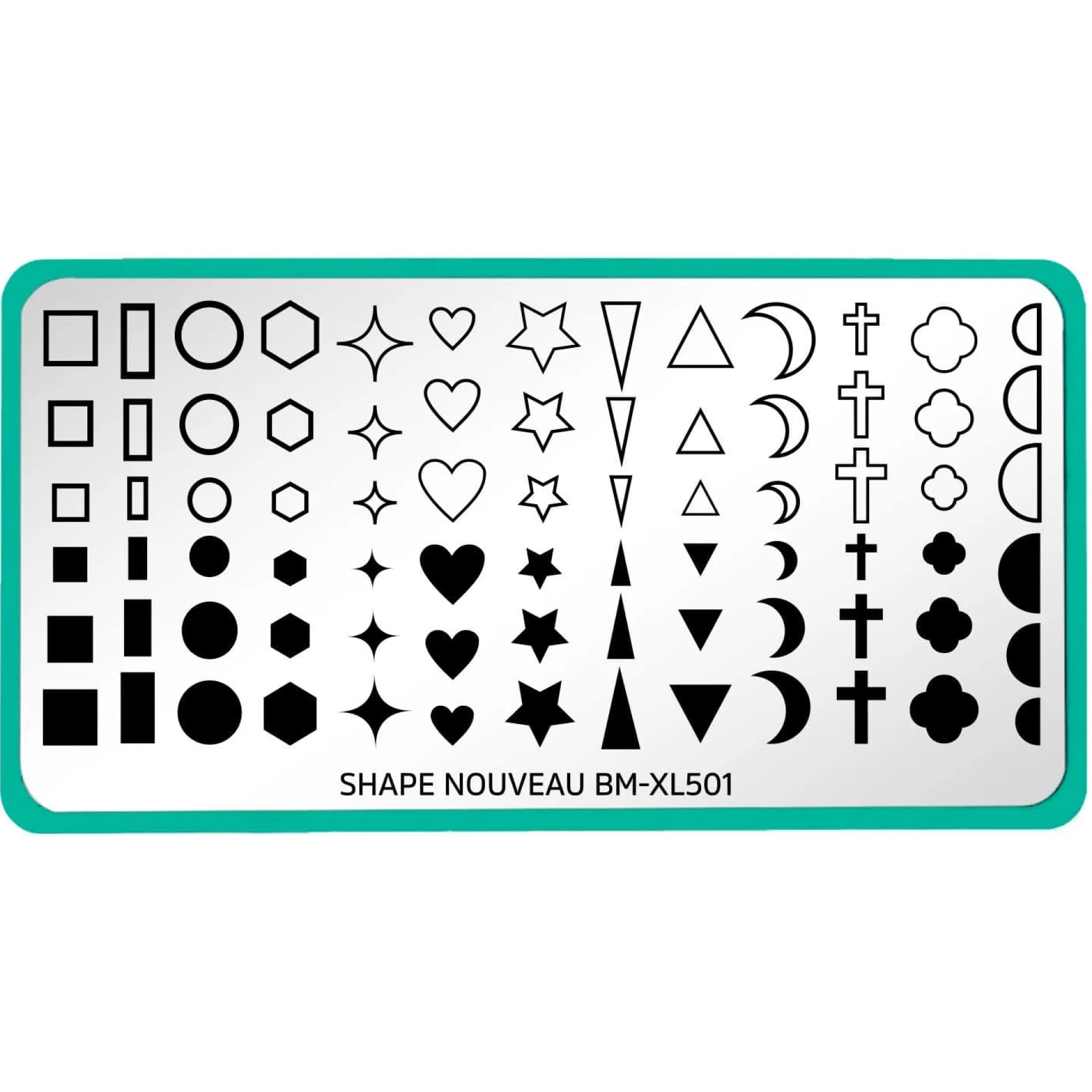 Shape Nouveau: Back to Basics (BM-XL501) - Nail Stamping Plate