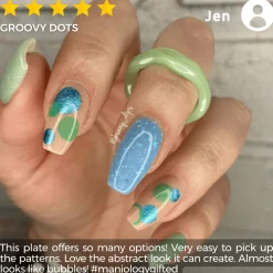 Shape Nouveau: Seeing Spots (M475) - Nail Stamping Plate