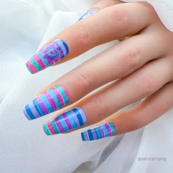 Shape Nouveau: Walk the Line (M474) - Nail Stamping Plate
