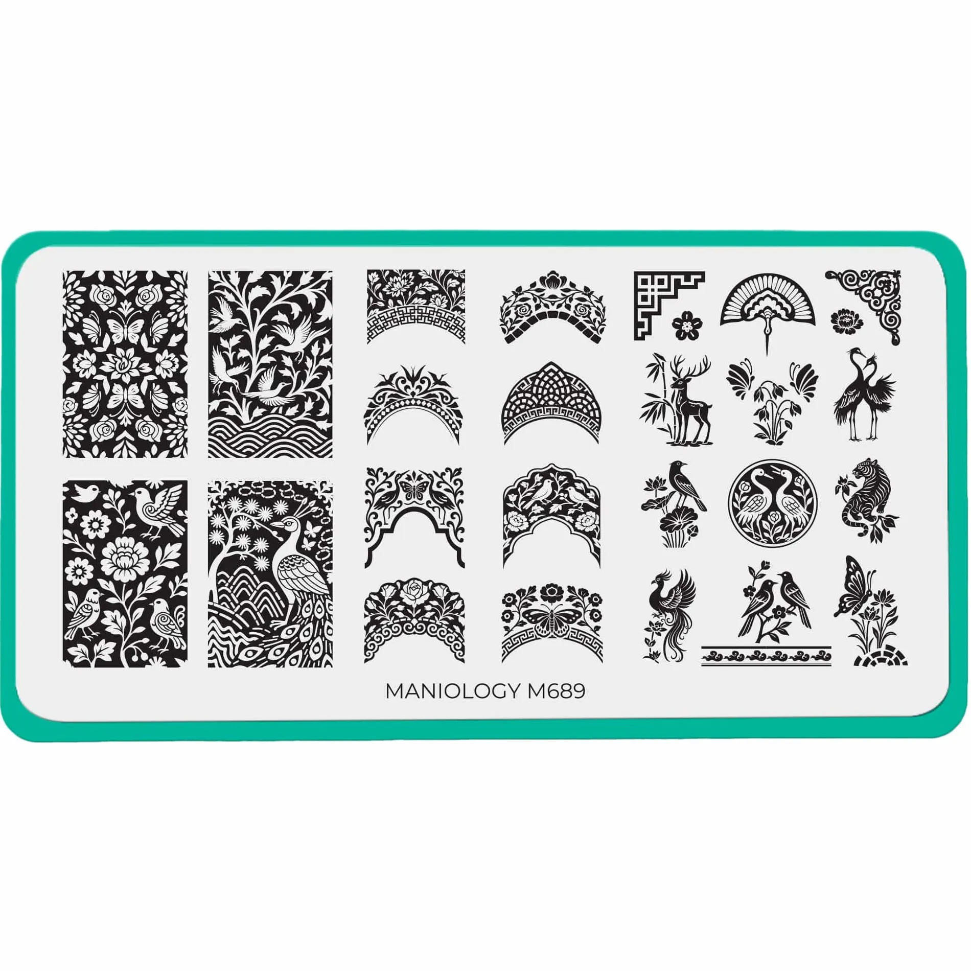 Shell Inlay French (M689) - Nail Stamping Plate