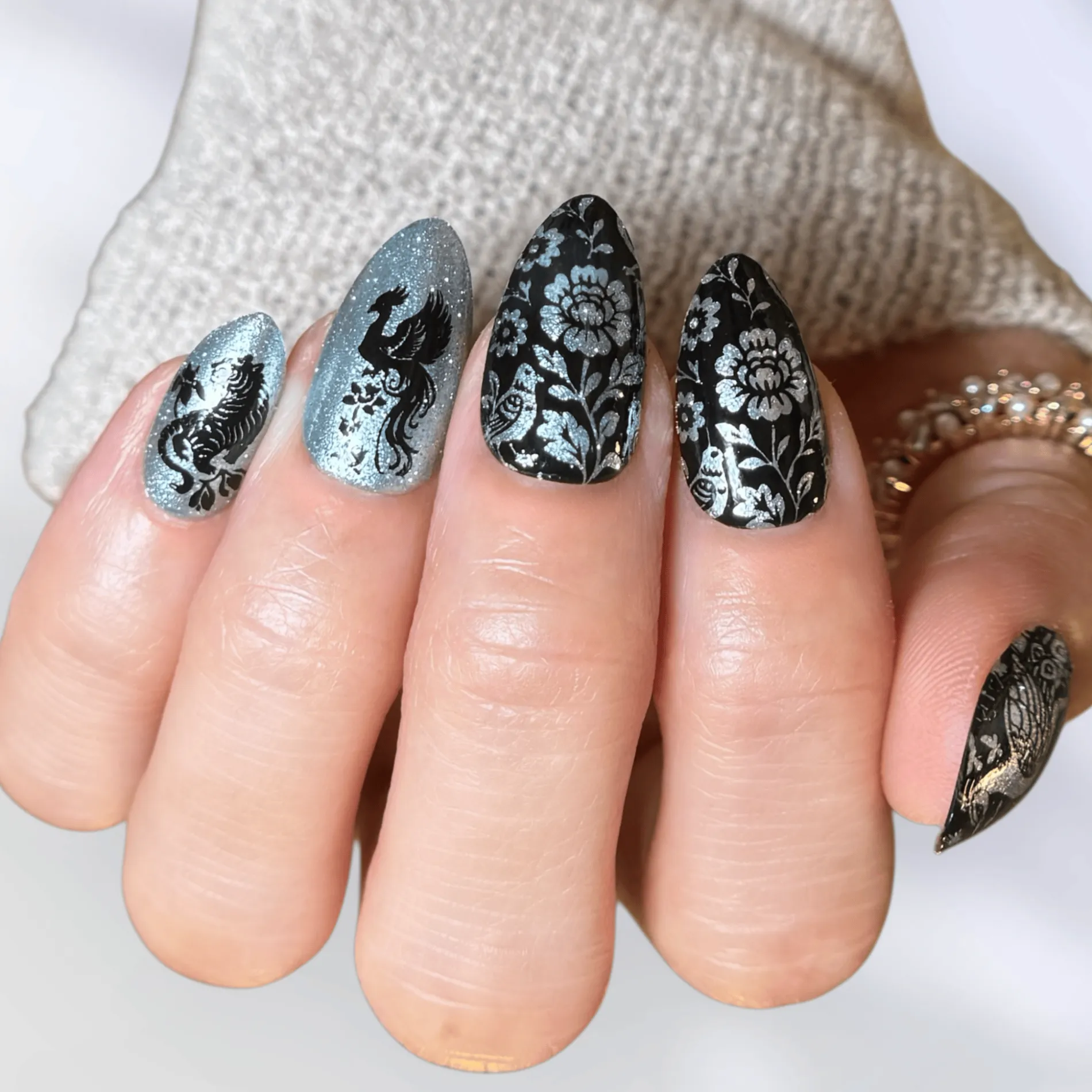 Shell Inlay French (M689) - Nail Stamping Plate