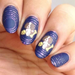 Shibori (B265) - Navy Blue Cream Stamping Polish