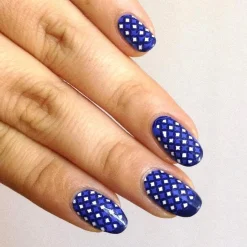 Shibori (B265) - Navy Blue Cream Stamping Polish