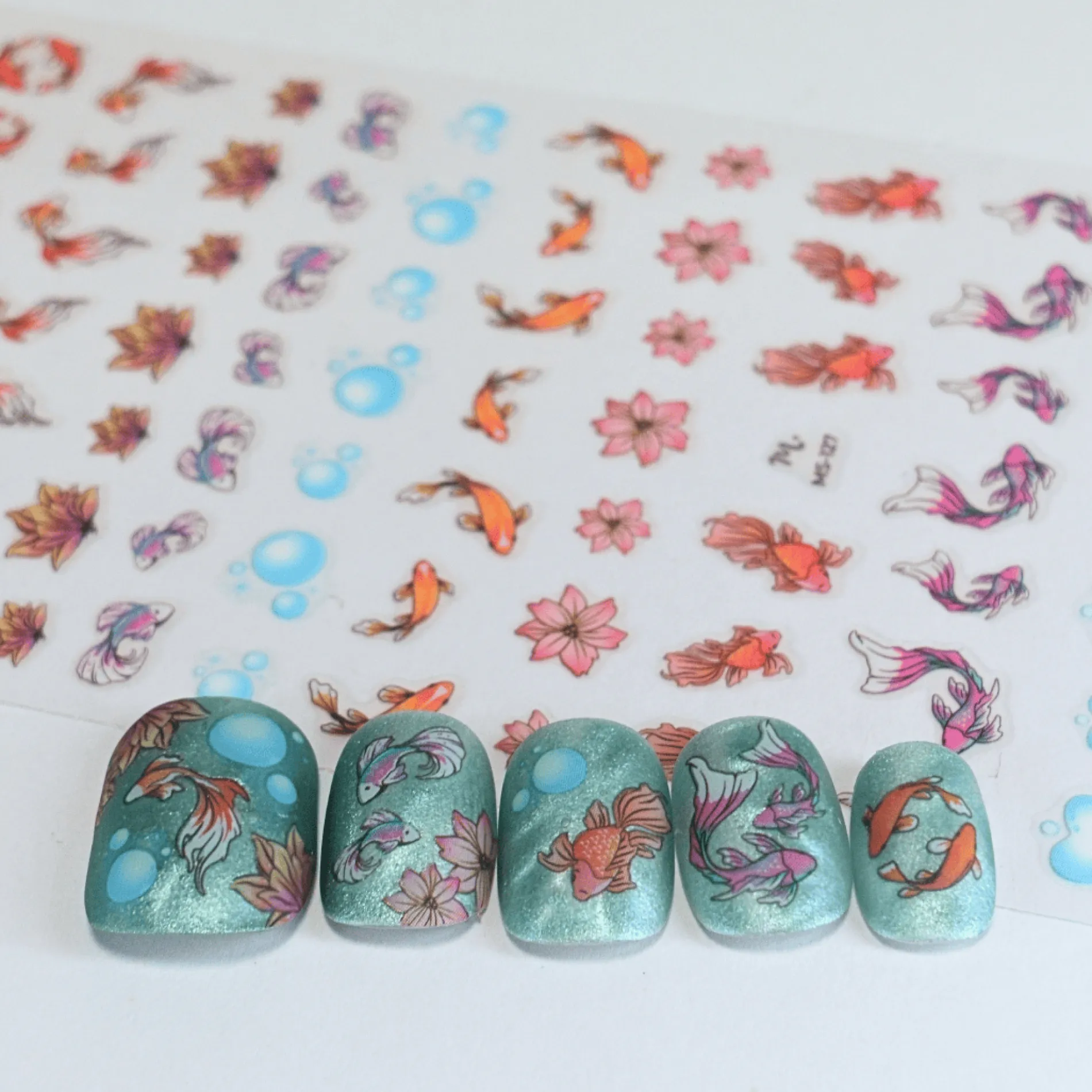 Shimmering Scales (MS-127) - Nail Art Sticker
