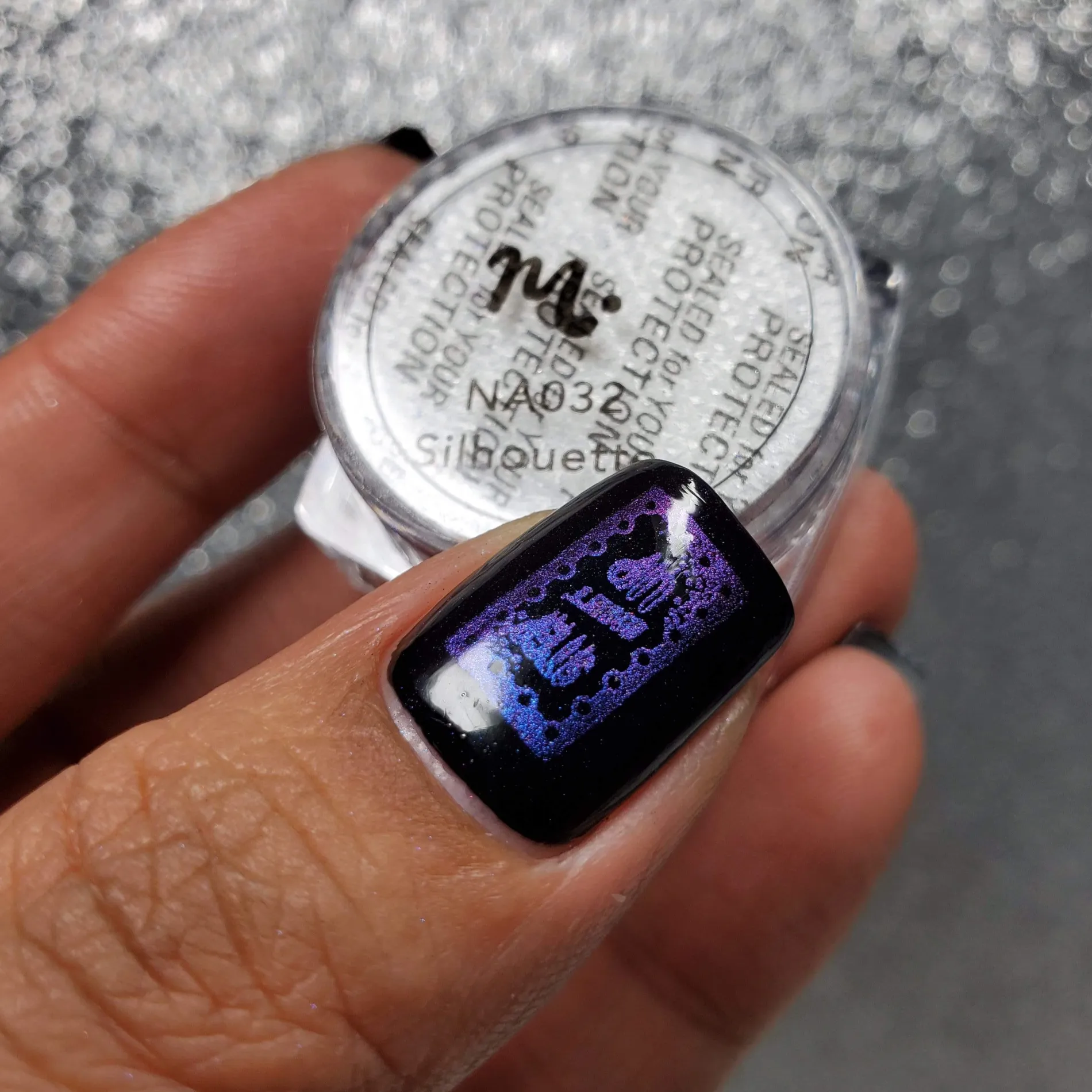 Silhouette (NA032) - Blue Duochrome Nail Art Powder