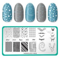 Simply Classic Nail Stamping Starter Kit with Blue Polish