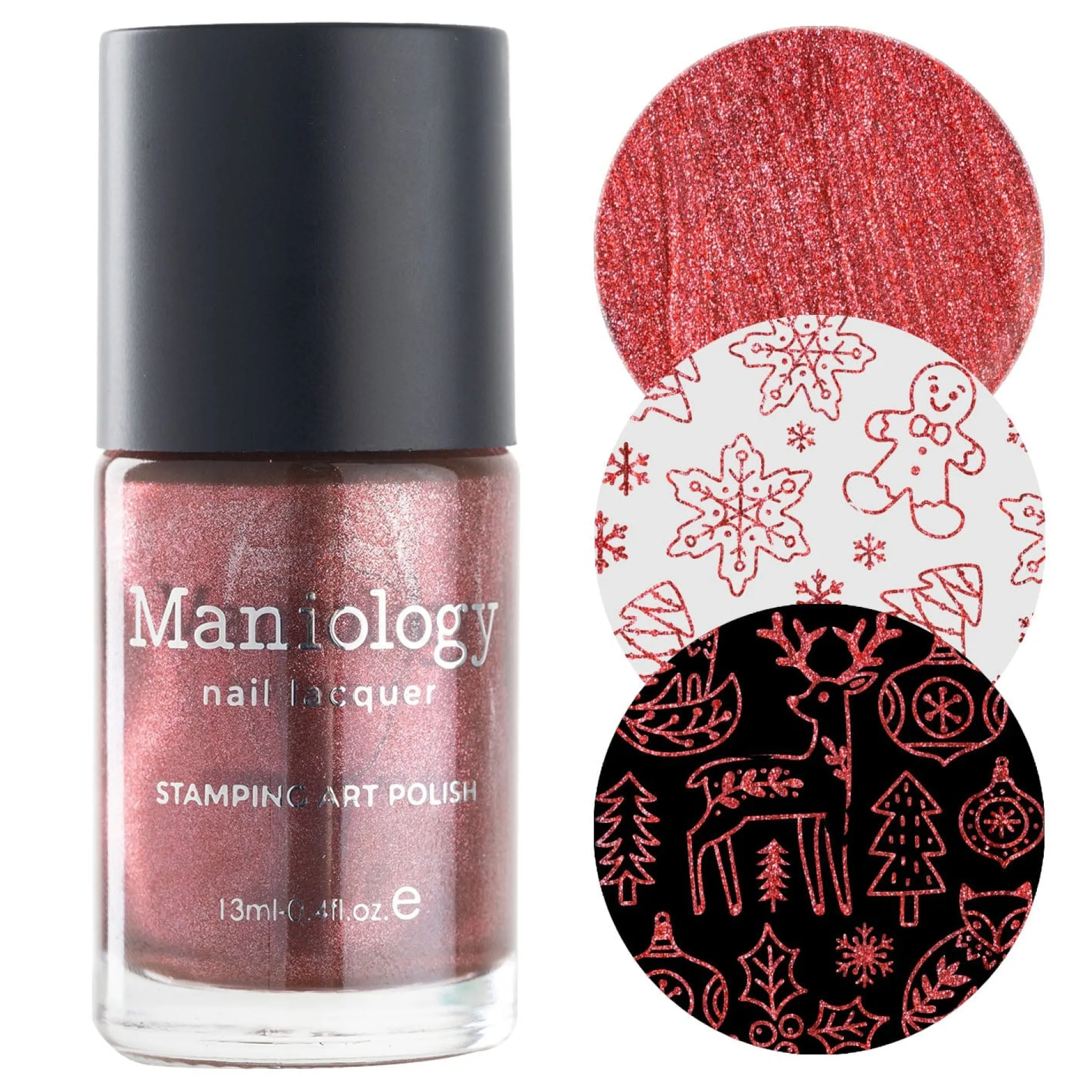Sleigh Day: Rudolph (B496) - Red Metallic Stamping Polish
