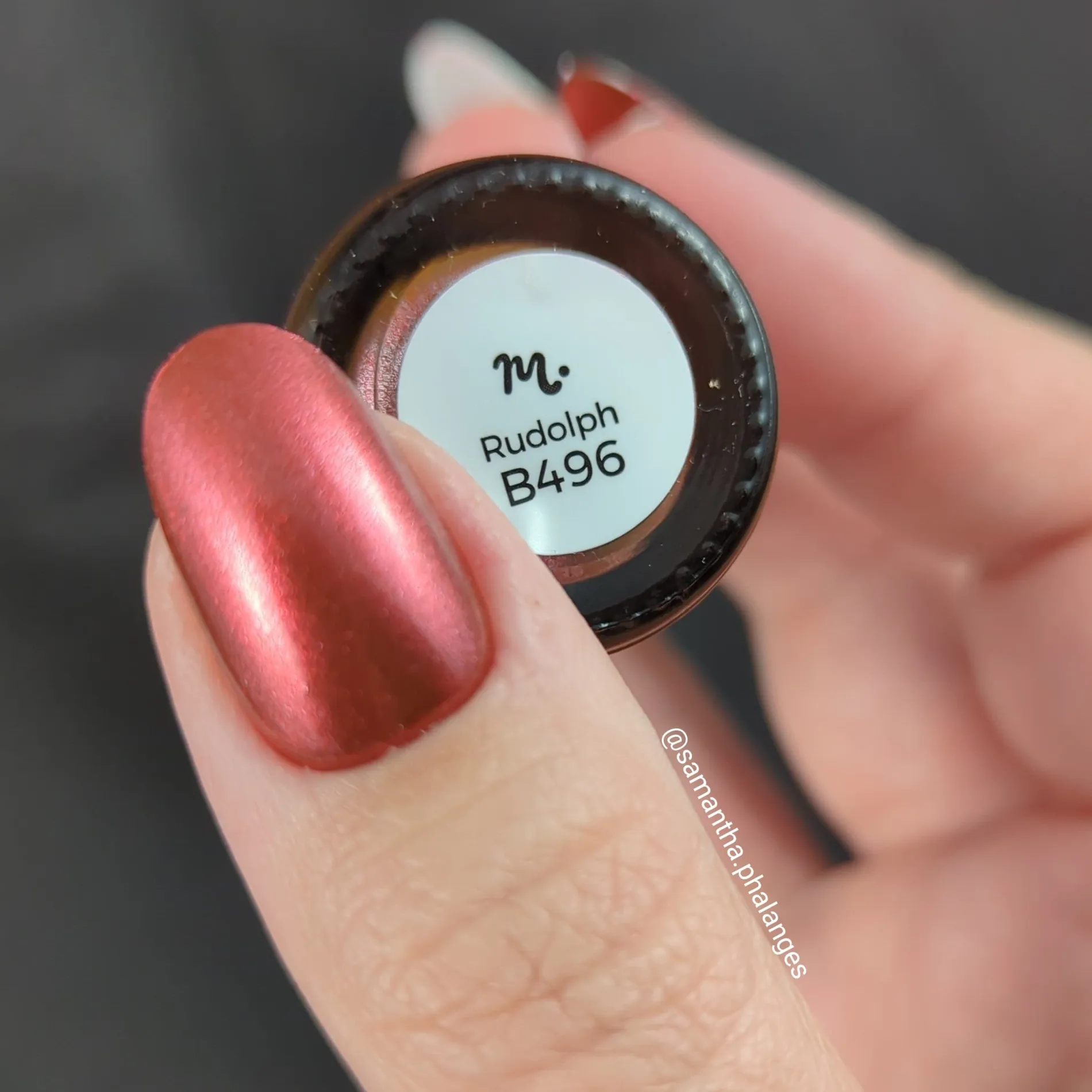 Sleigh Day: Rudolph (B496) - Red Metallic Stamping Polish