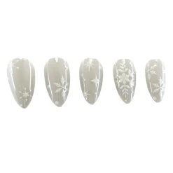 Snow Bunny Press On Nails - Short Almond