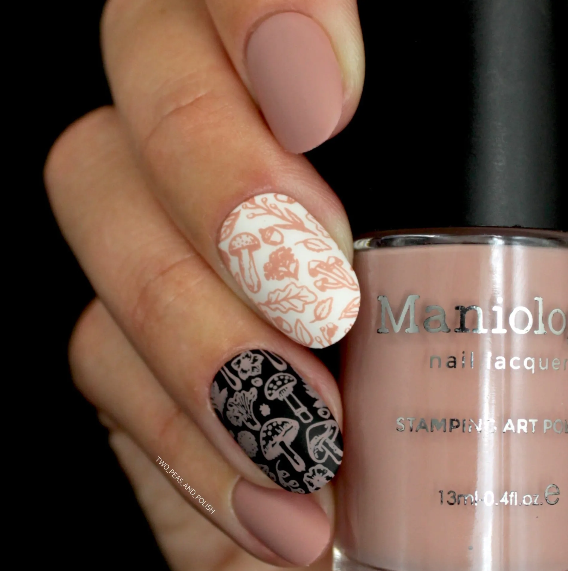 Snowflake Waltz Collection: Ballet Flats (B231)- Nude Pink Cream Stamping Polish