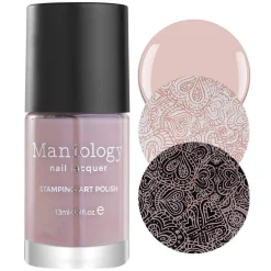Snowflake Waltz Collection: Ballet Flats (B231)- Nude Pink Cream Stamping Polish