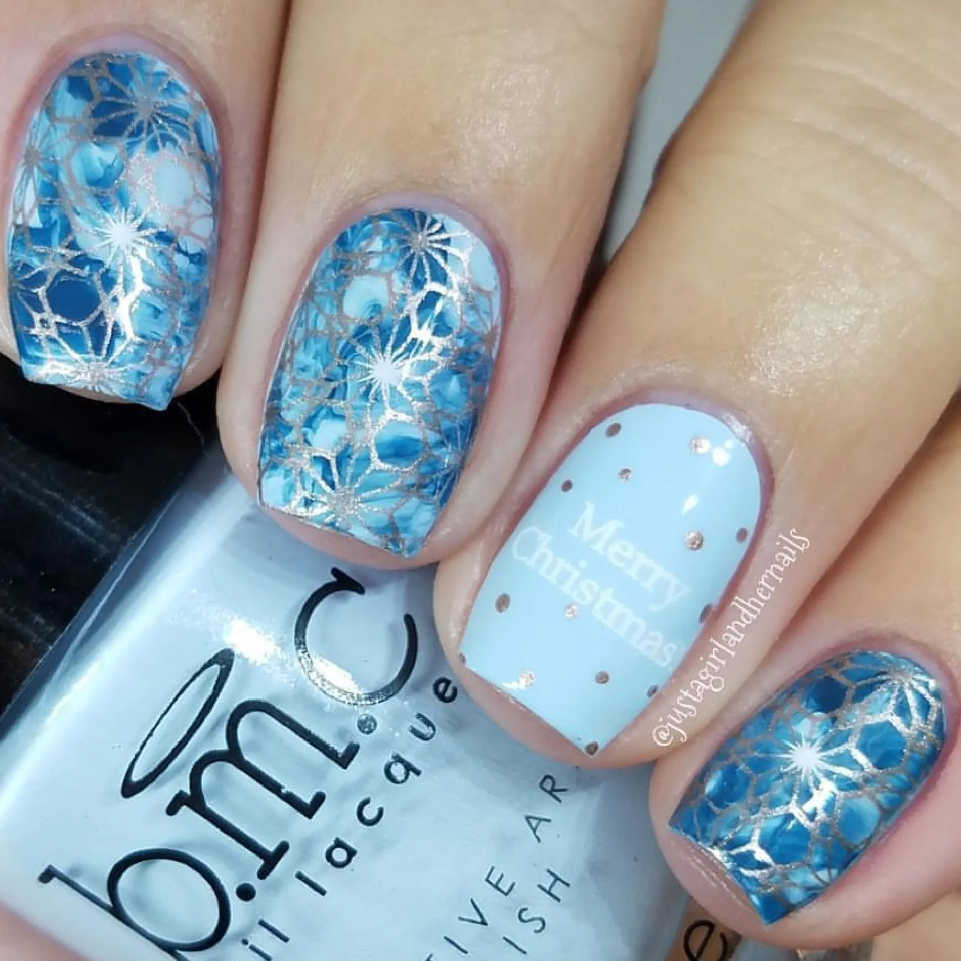 Snowflake Waltz Collection: Doll Dance (B226) - Light Blue Cream Stamping Polish