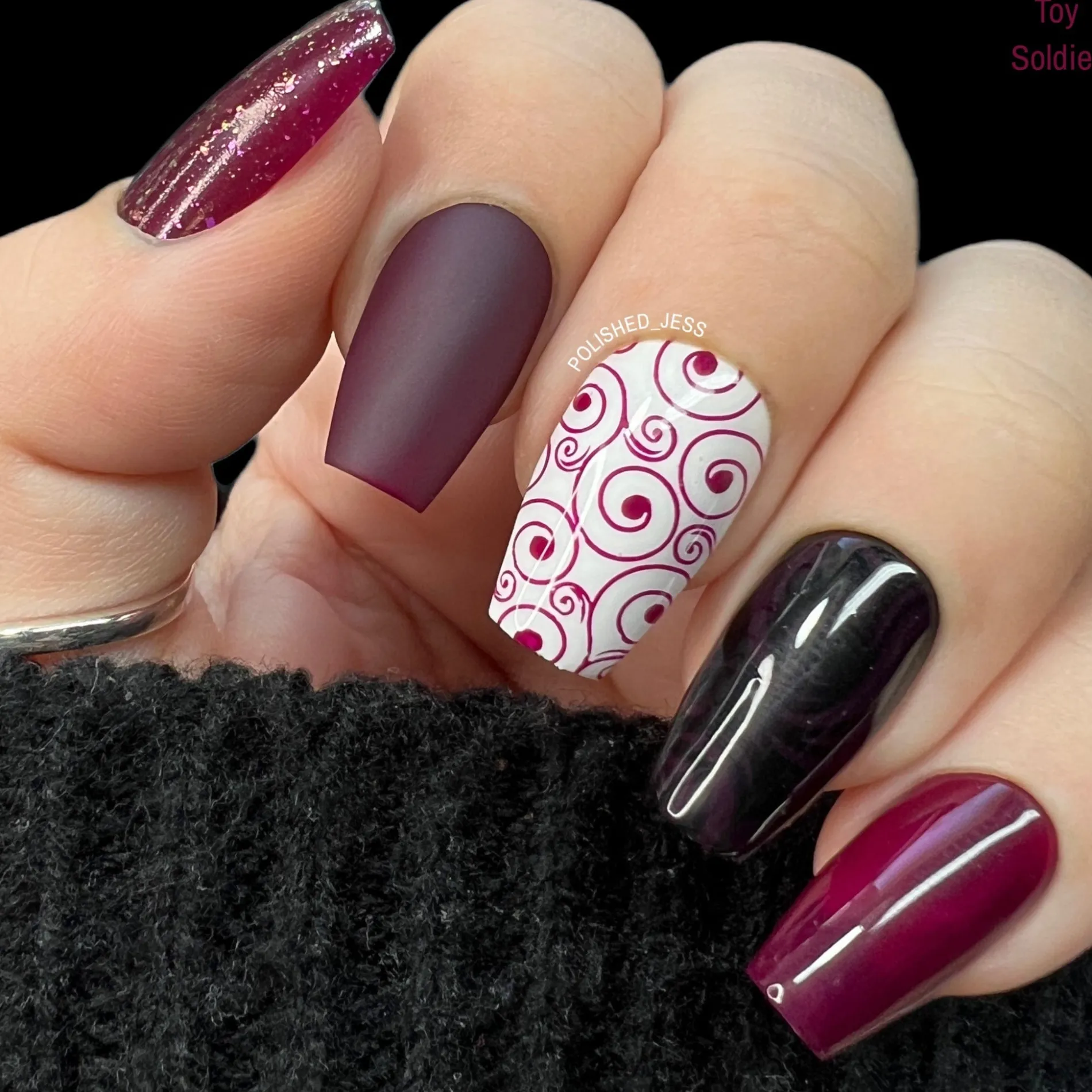 Snowflake Waltz Collection: Toy Soldier (B227) - Dark Plum Stamping Polish