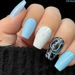 Snowflake Waltz: 6-Piece Stamping Art Polish Set