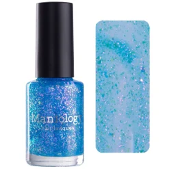 Songbird: Blue Jay (P145) - Blue Jelly Flakies Topper Nail Polish