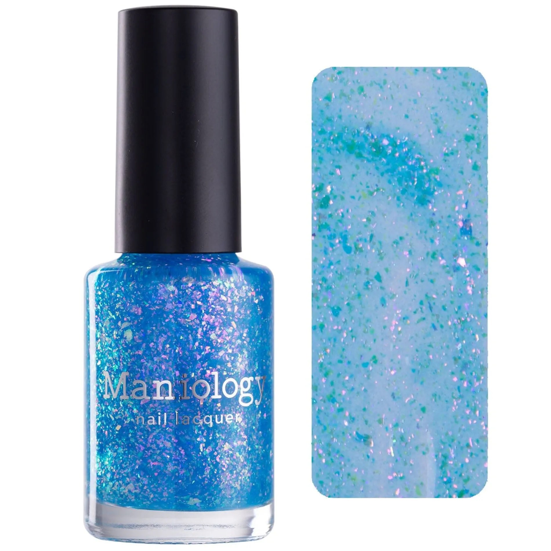 Songbird: Blue Jay (P145) - Blue Jelly Flakies Topper Nail Polish