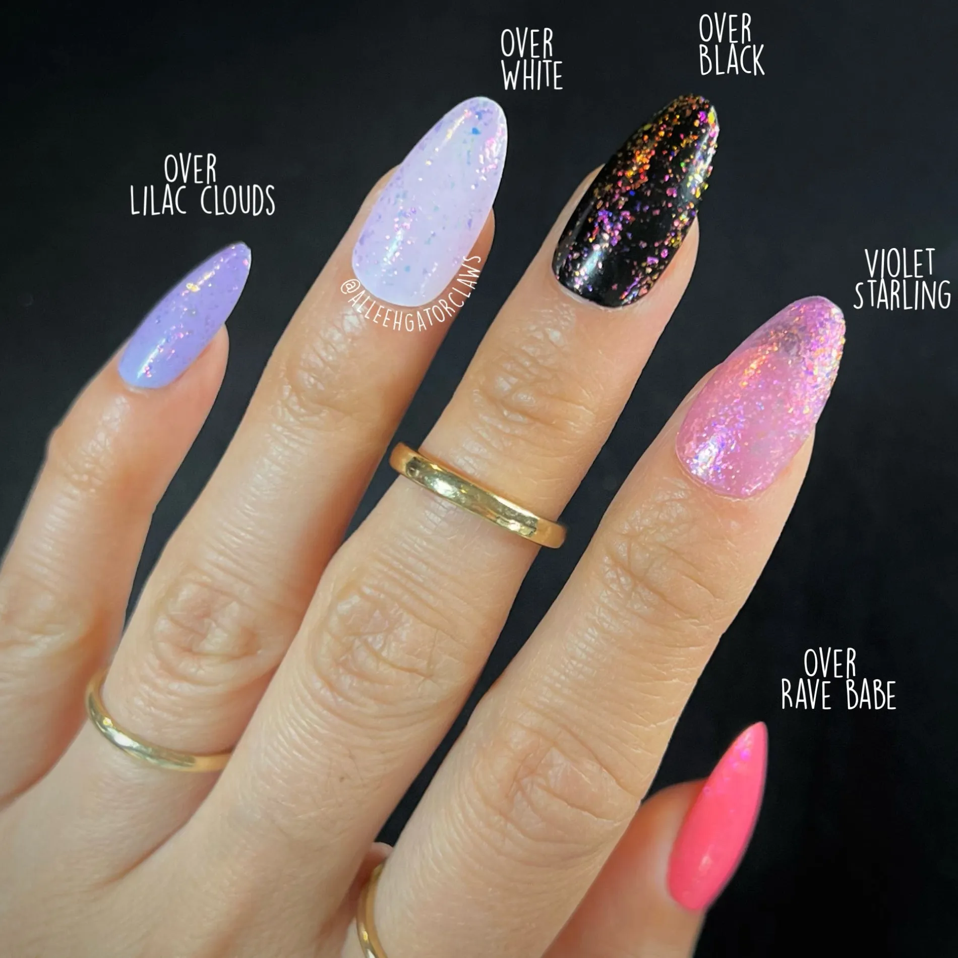 Songbird: Violet Starling (P143) - Purple Jelly Flakies Topper Nail Polish