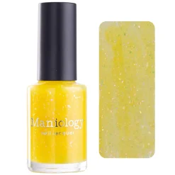 Songbird: Yellow Canary (P144) - Yellow Jelly Flakies Topper Nail Polish