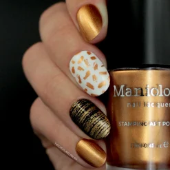 Spiced Orange (B248) - Metallic Copper Orange Stamping Polish