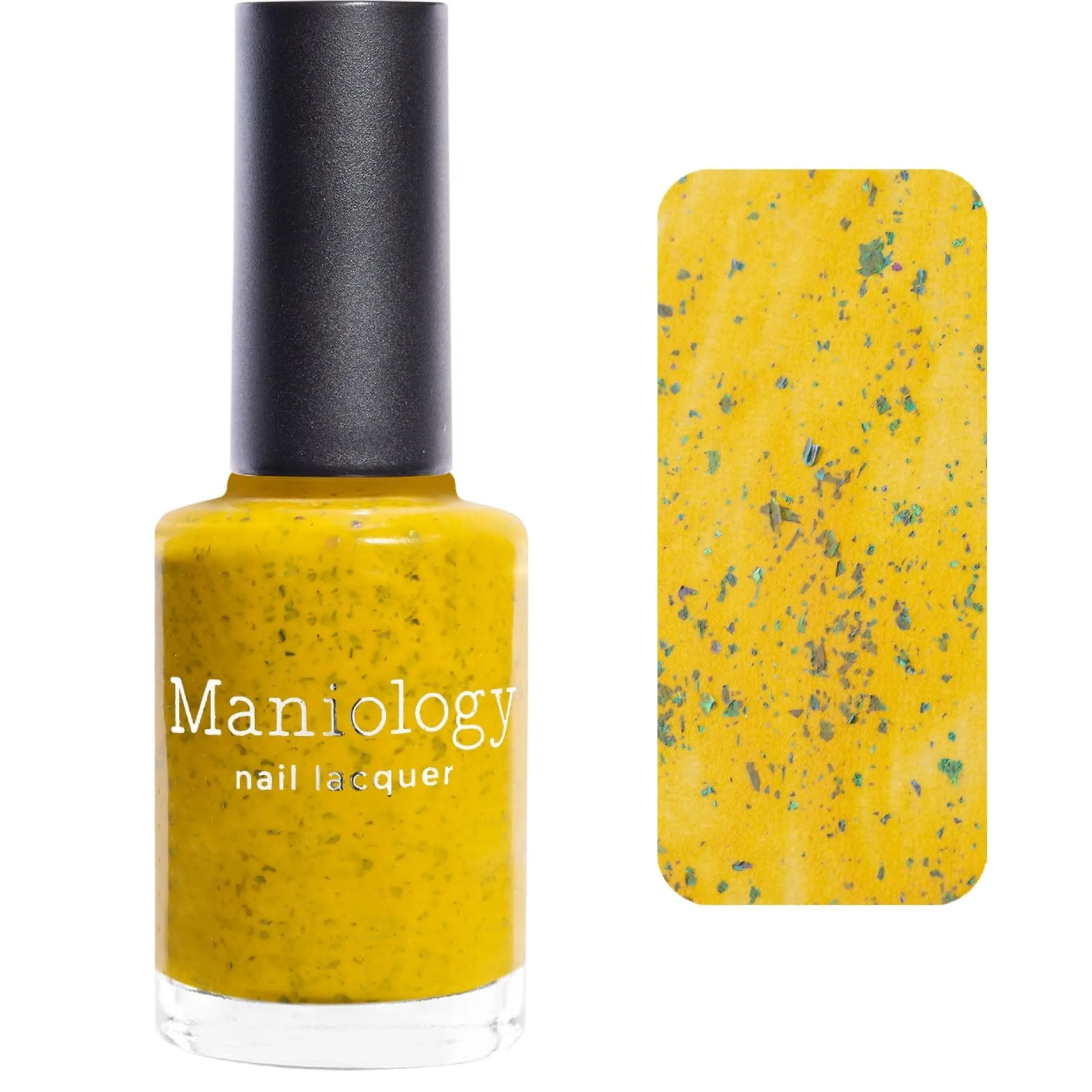Spring Sonata: Dandelion (P126) - Mustard with Glitter Flakies Nail Polish
