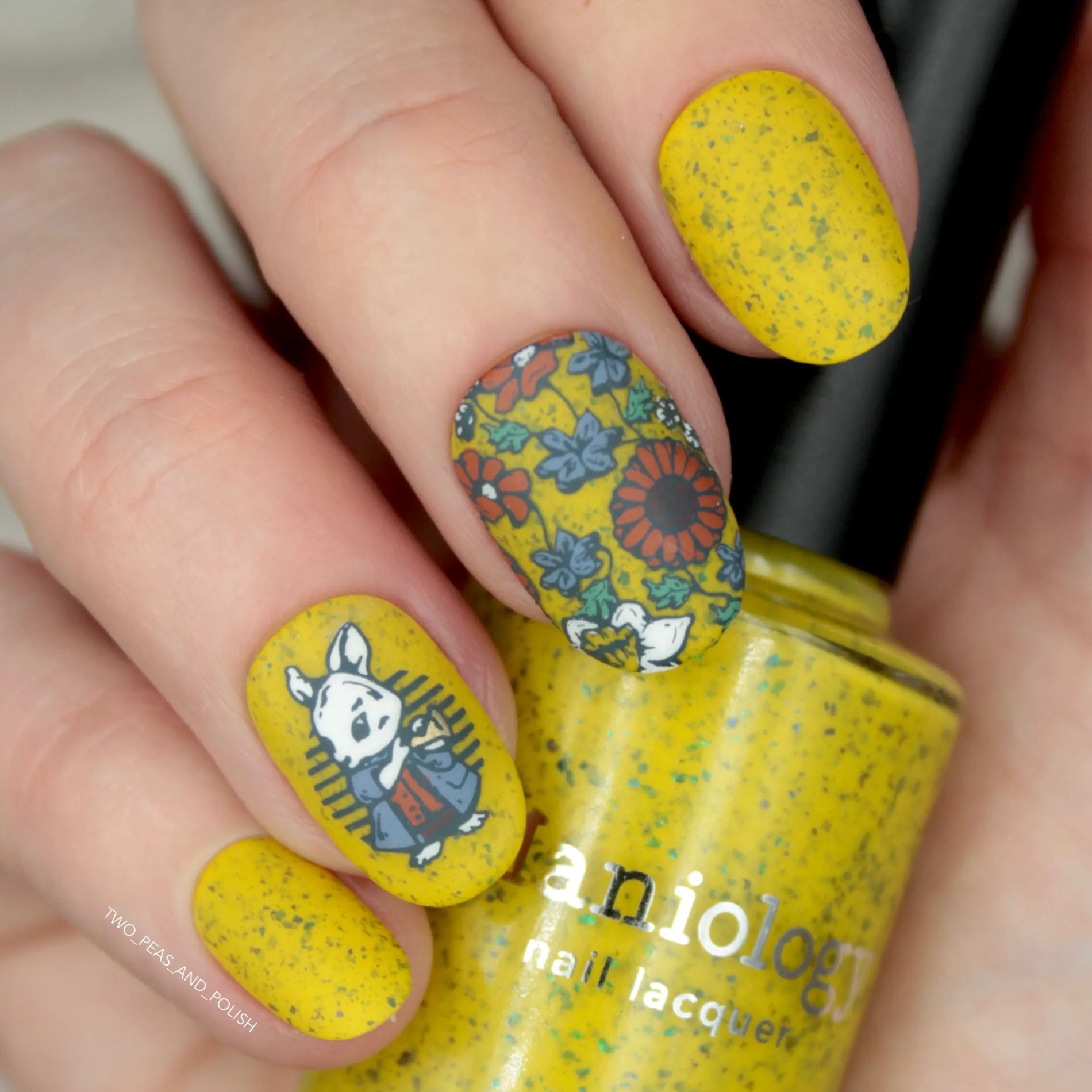 Spring Sonata: Dandelion (P126) - Mustard with Glitter Flakies Nail Polish