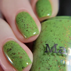 Spring Sonata: Grassy Patch (P127) - Green w/Glitter Flakies Nail Polish