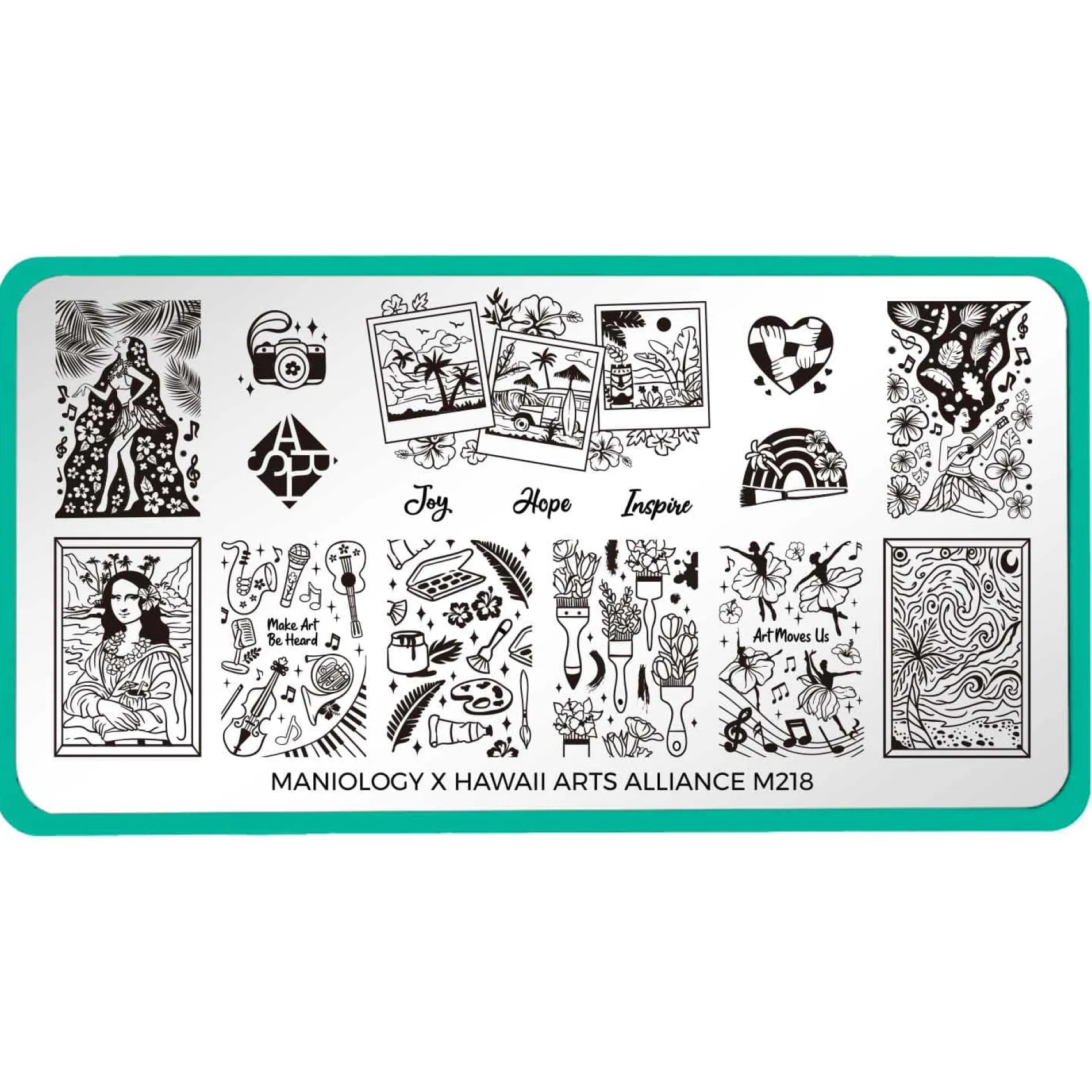 Stamp For A Cause: Hawaii Arts Alliance (M218) - Nail Stamping Plate