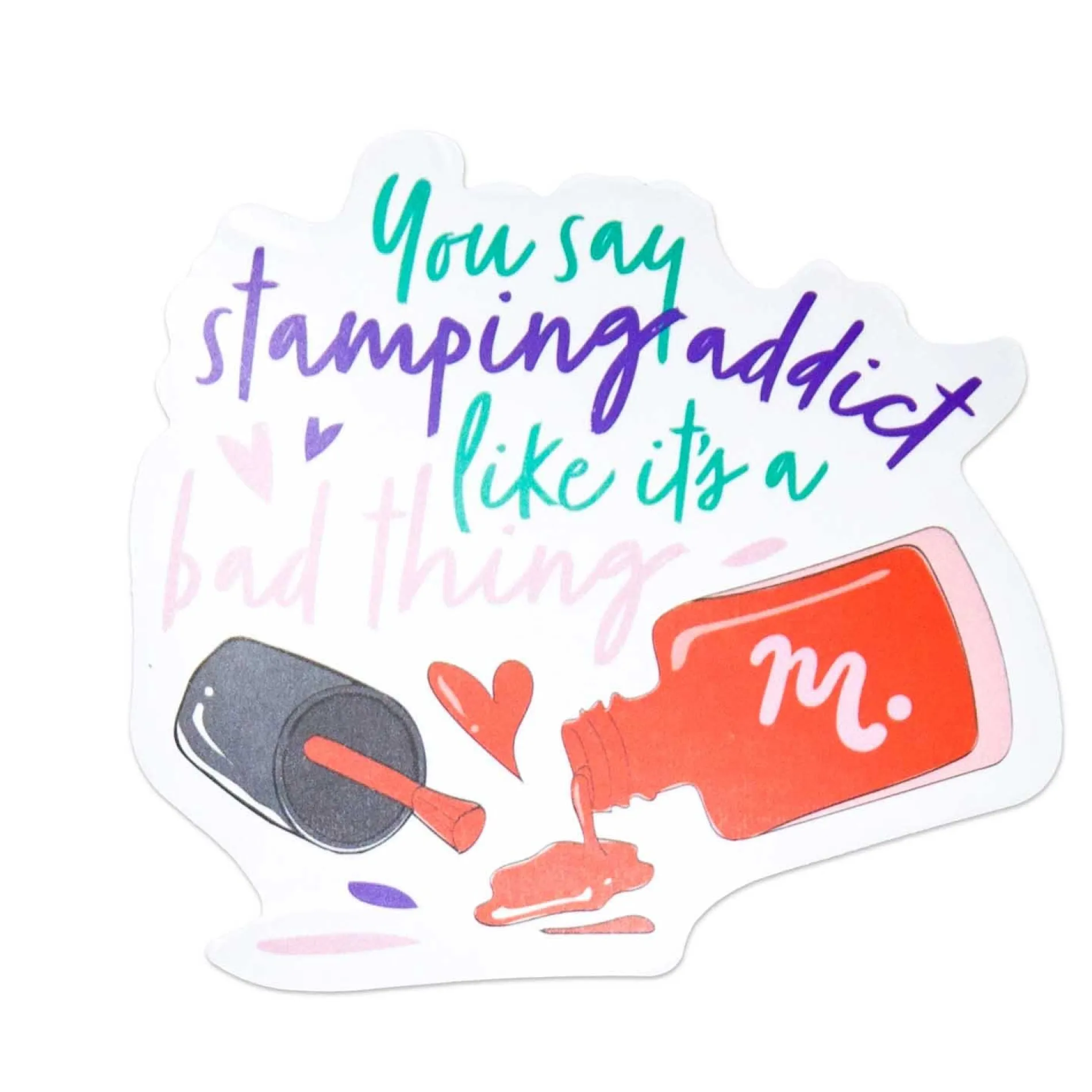 Stamping Maniology - 6pc Vinyl Branded Stickers Set - Creativity Sparks