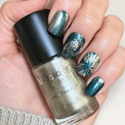 Stardust (B580) - Silvery Gold Metallic Stamping Polish