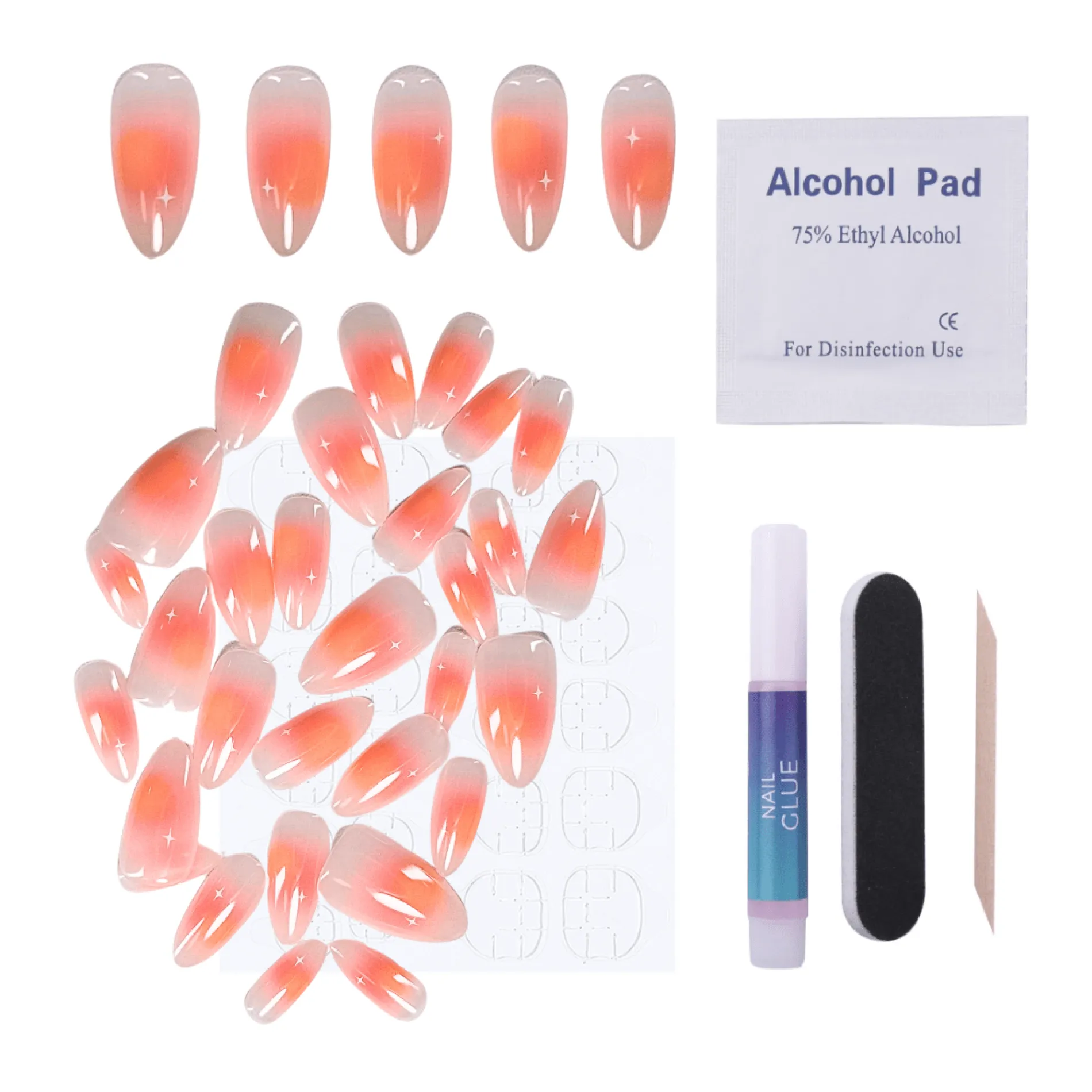 Star-Kissed Press On Nails - Medium Almond