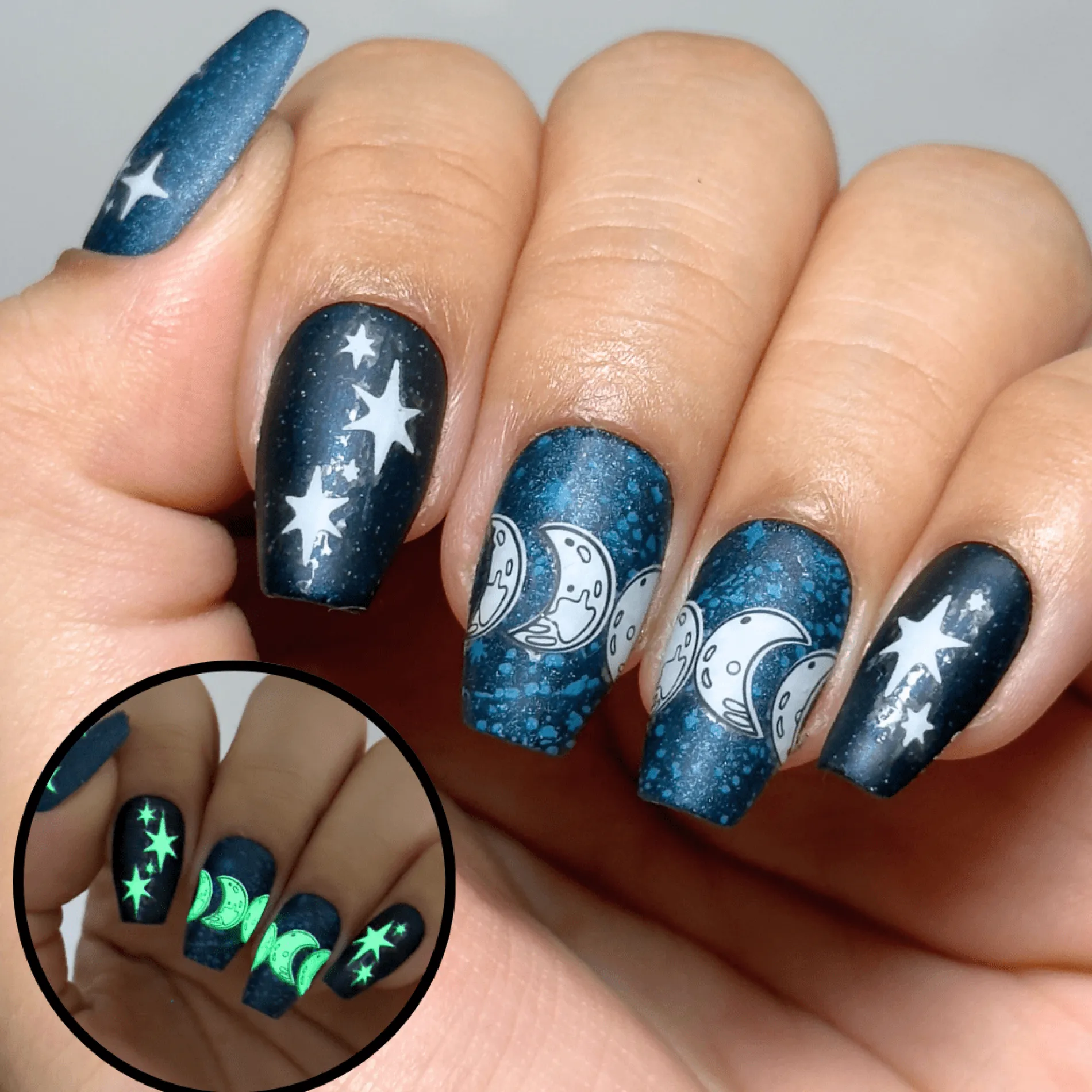 Star Struck (MS-112) - Glow In The Dark Nail Art Sticker