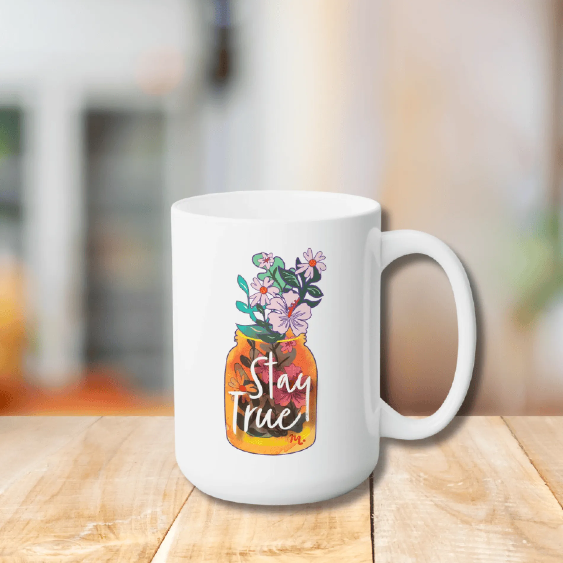 Stay True Ceramic Coffee Mug 15oz