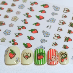 Strawberry Fields (MS-125) - Nail Art Sticker