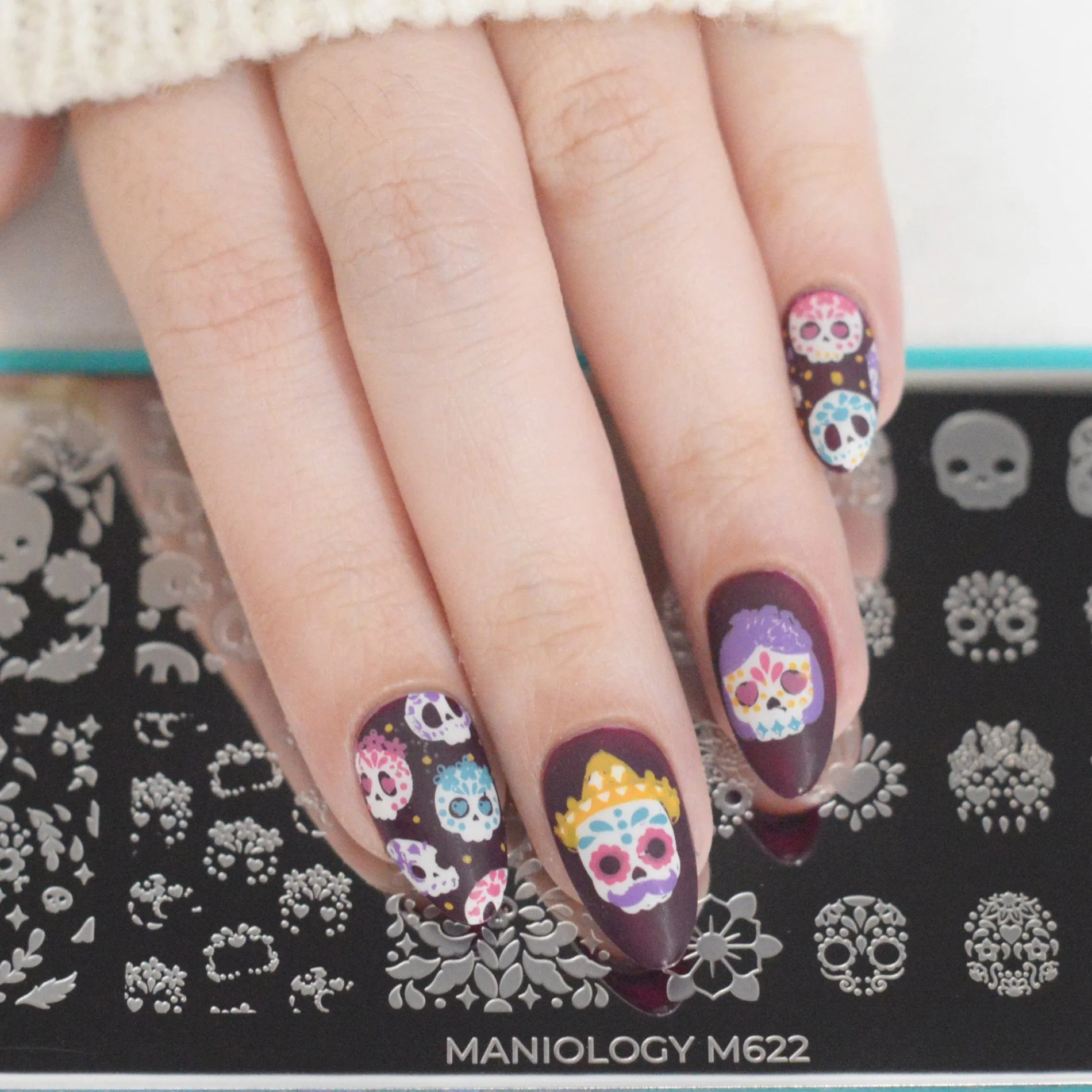Sugar Skulls (M622) - Nail Stamping Plate