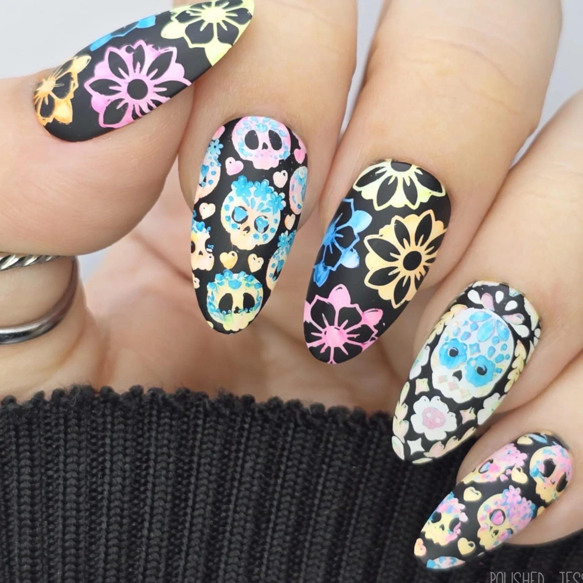 Sugar Skulls (M622) - Nail Stamping Plate