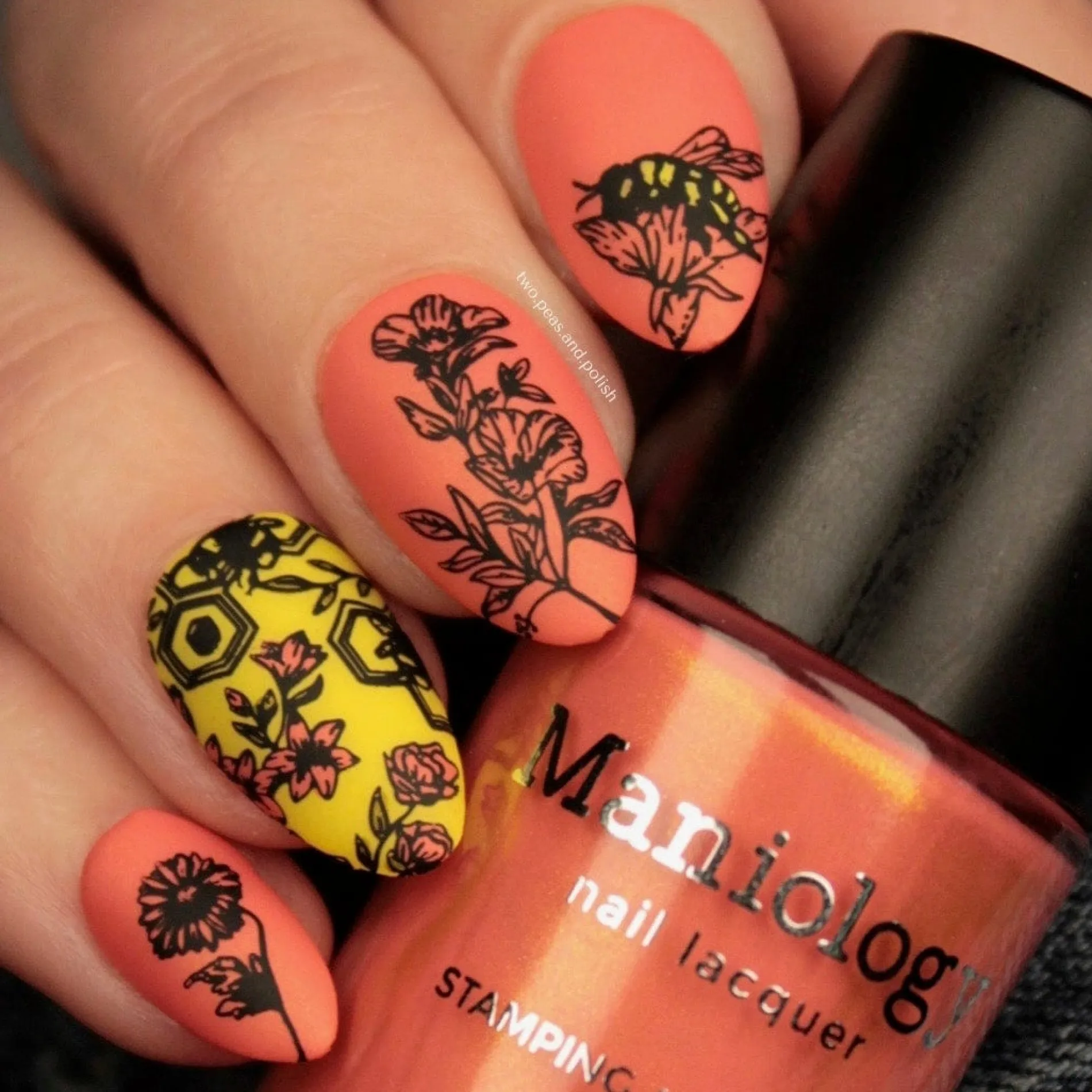 Sunblaze (B472) - Duochrome Salmon Stamping Polish