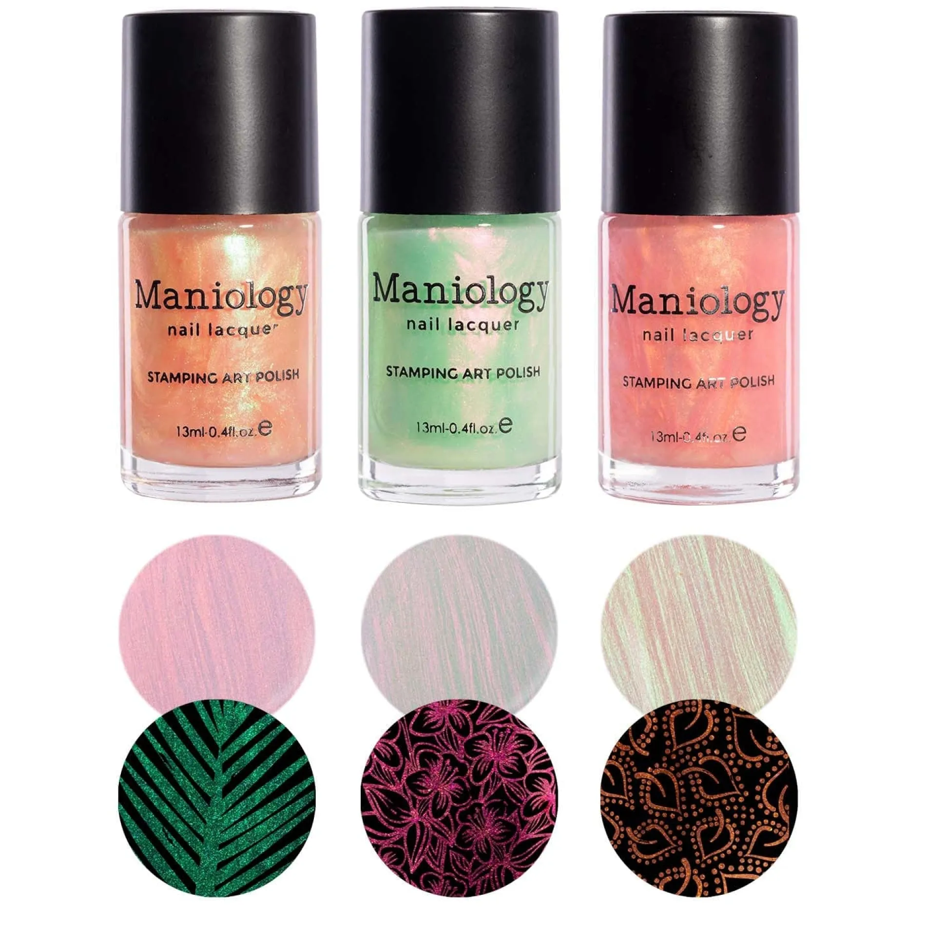 Sunrays: 3-Piece Aurora Duochrome Stamping Polish Set