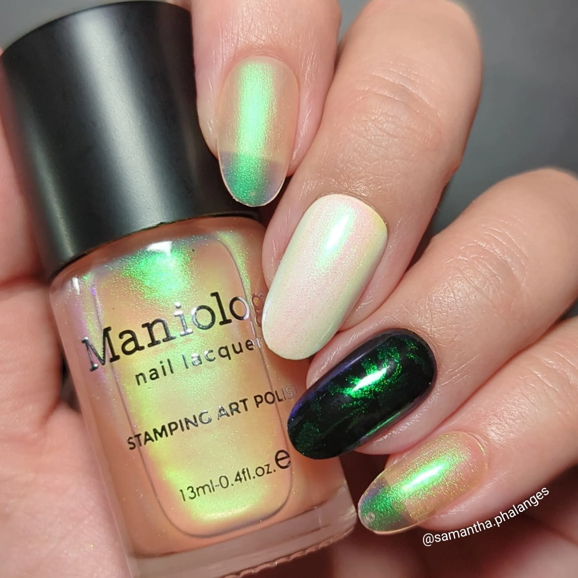 Sunrays: Seaweed (B477) - Aurora Orange Pearlescent Stamping Polish