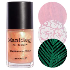 Sunrays: Seaweed (B477) - Aurora Orange Pearlescent Stamping Polish