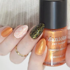 Sunset Glow (B553) - Shimmer Orange Stamping Polish